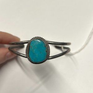 Turquoise and Silver Cuff Bracelet